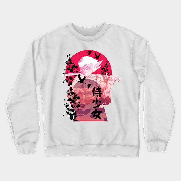 Samurai woman anime Crewneck Sweatshirt by aboss